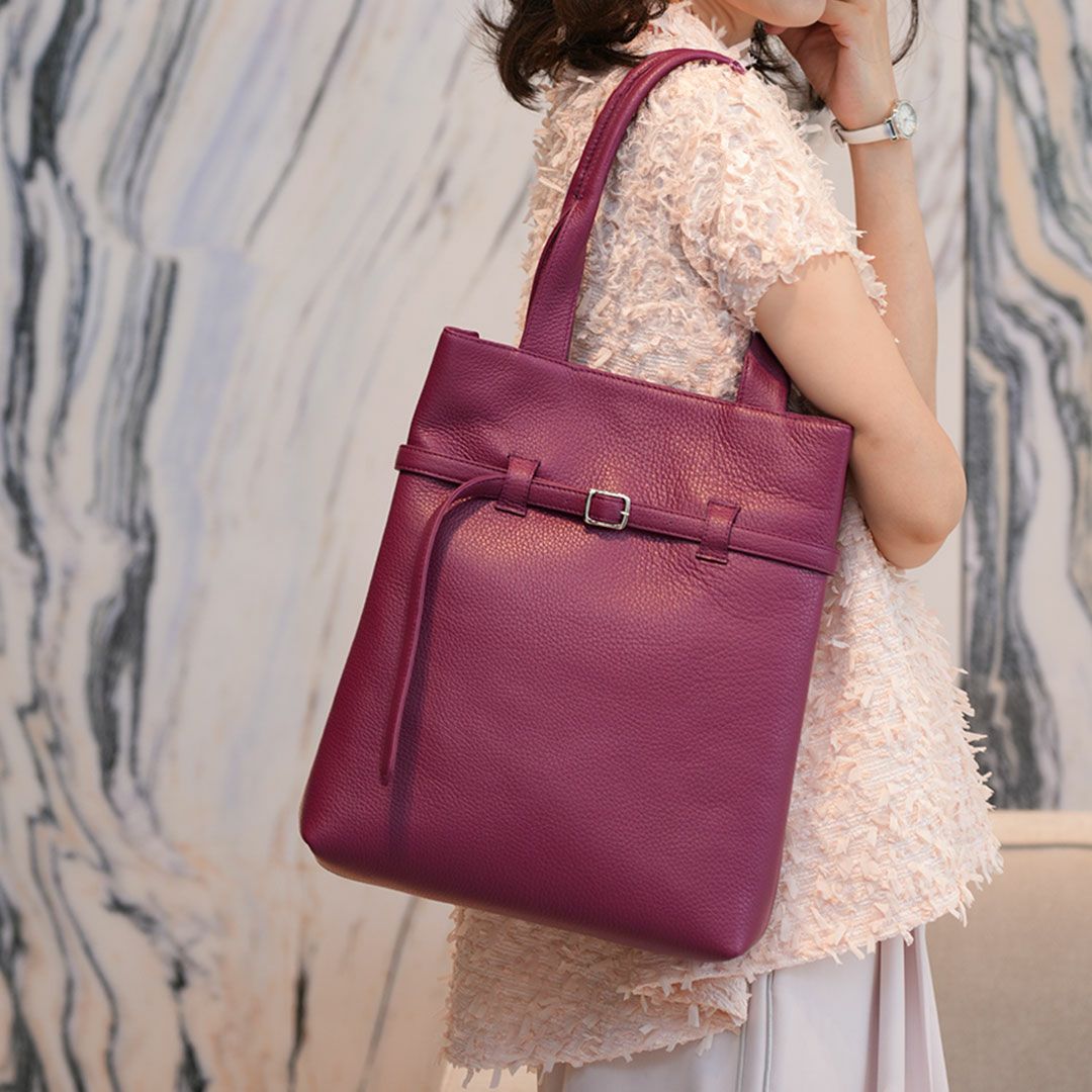 【傳濱野】イタリアンレザーでお仕立てする、大人の品格お稽古トートCecile（セシル）